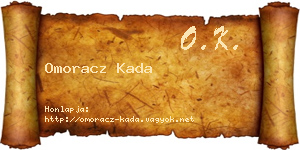 Omoracz Kada névjegykártya